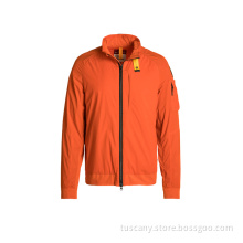 Orange Zip Type Bomber Quilted Jacket for Men